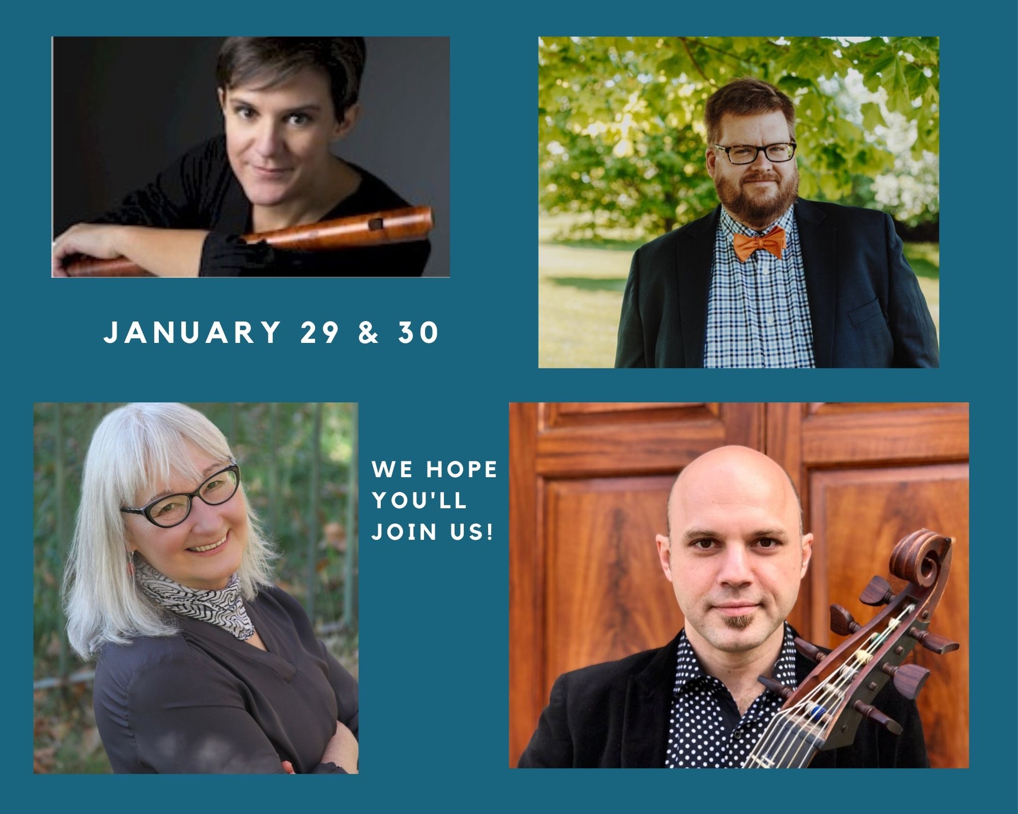 Poster for January 29 & 30 classes