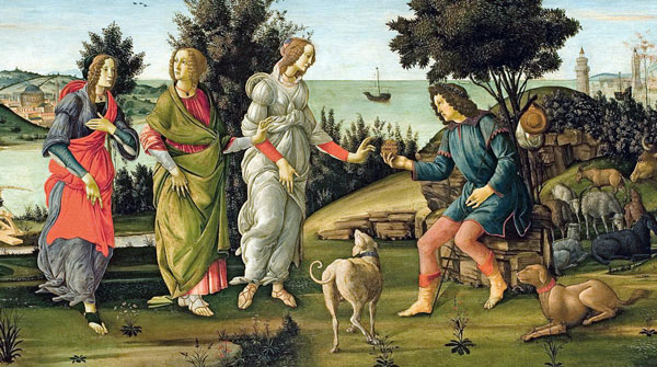 Botticelli's painting 'The Judgement of Paris'
