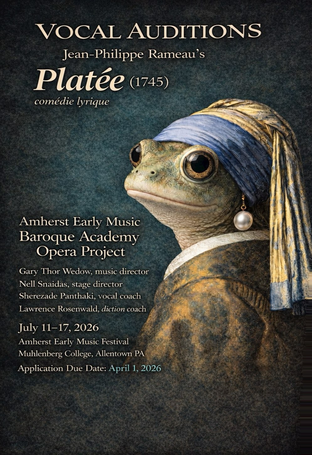 Poster for Baroque Opera Project 2026