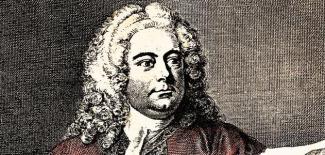 Engraving showing G.F. Handel