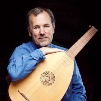 Nigel North with a lute