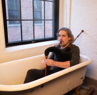 Dan Meyers playing Renaissance pipes