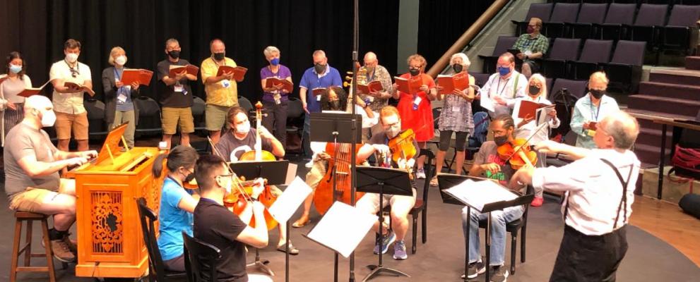 Choral Workshop in rehearsal